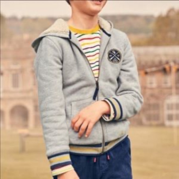 Mini Boden Harry Potter Seeker Zip Up Hoodie Sherpa Lined Kids size 9-10 - Picture 4 of 15